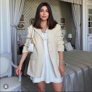 NWT Zara Textured Pocket Blazer Size S